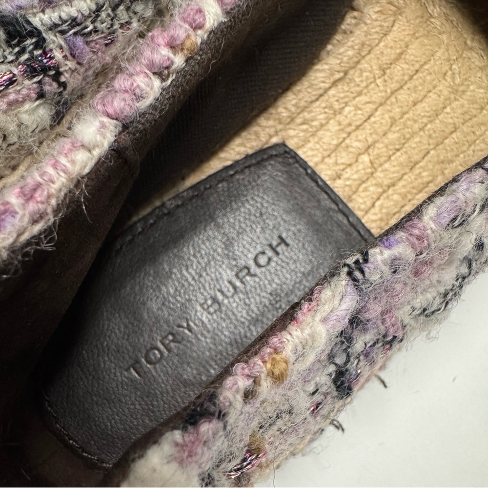 Tory Burch | Everly Tweed Espadrille -Purple Multicolor Tweed - Picture 12 of 12